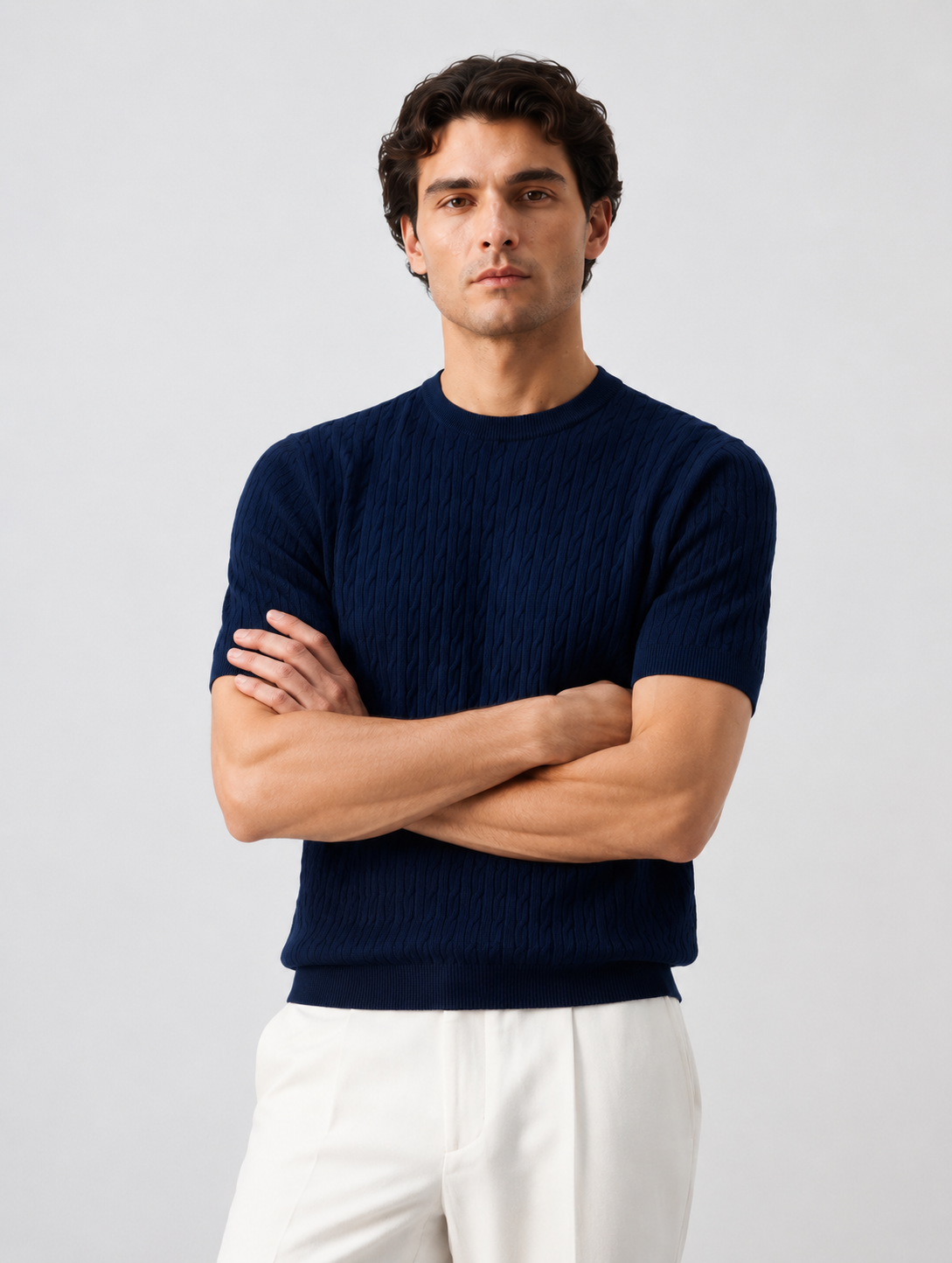 Slim Fit Knit T-Shirt