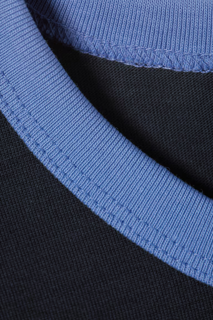 Contrast Trim Cotton T-Shirt