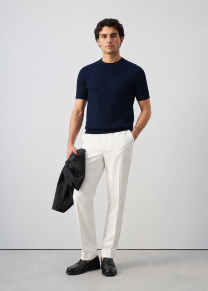 Slim Fit Knit T-Shirt