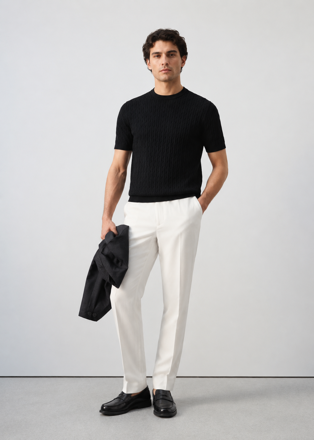 Slim Fit Knit T-Shirt