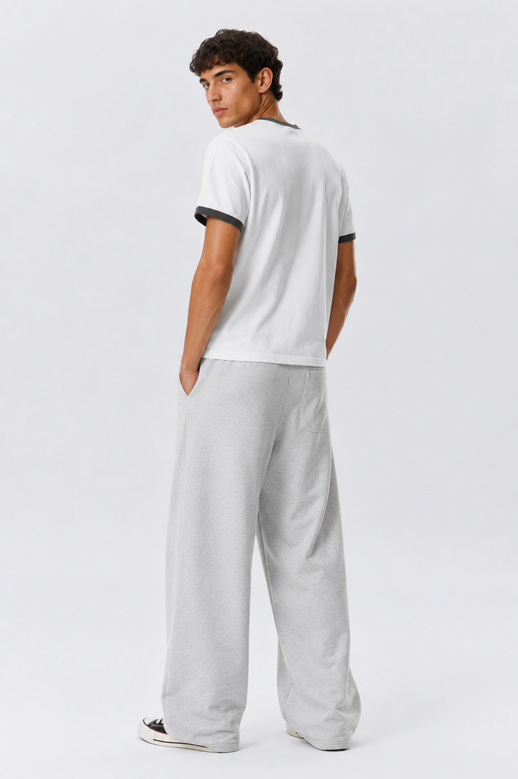 Contrast Trim Cotton T-Shirt