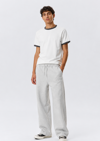 Contrast Trim Cotton T-Shirt