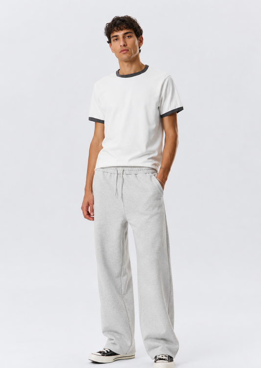 Contrast Trim Cotton T-Shirt